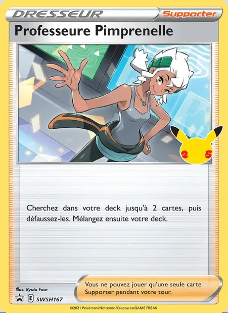 Professeure Pimprenelle, carte Pokémon SWSH 167 — extension Promo SWSH