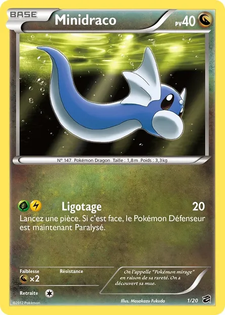 Minidraco, carte Pokémon DRV 1 — extension Coffre des Dragons