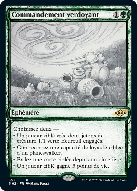 Commandement verdoyant, carte Magic MH2 359 — extension Horizons du Modern 2