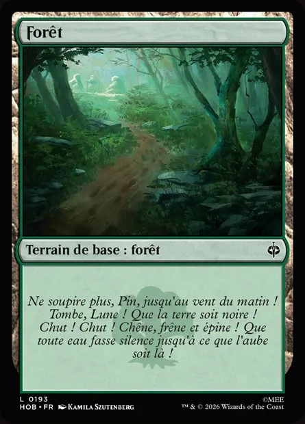 Forêt, carte Magic HOB 193 — extension The Hobbit