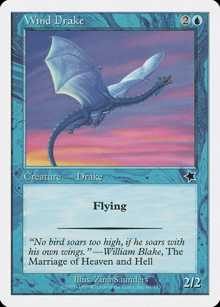 Wind Drake, Magic card S99 61 — Starter 1999 set