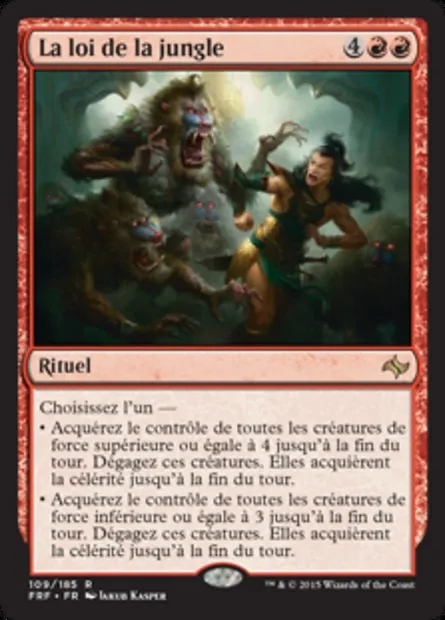 La loi de la jungle, carte Magic FRF 109 — extension Destin reforgé