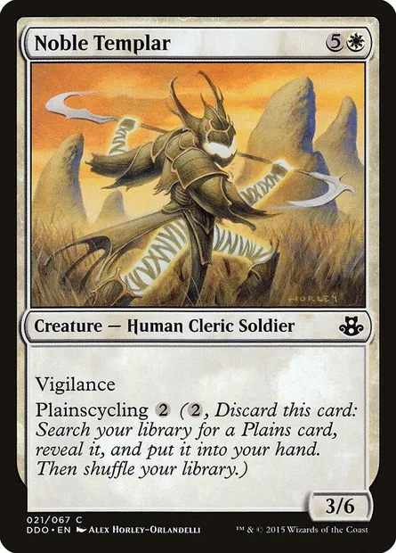 Noble templier, carte Magic DDO 21 — extension Duel Decks: Elspeth vs. Kiora