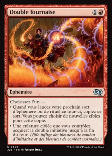Double fournaise, carte Magic J25 606 — extension Foundations Jumpstart