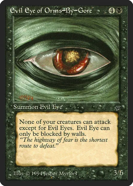 Oeil maléfique d'Orms-par-Gore, carte Magic LEG 96 — extension Legends
