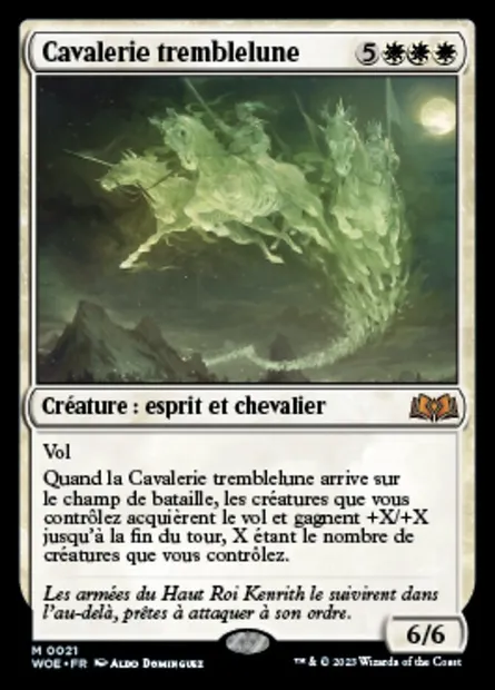 Cavalerie tremblelune, carte Magic WOE 21 — extension Wilds of Eldraine