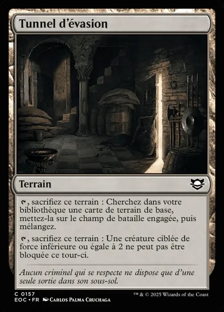 Tunnel d'évasion, carte Magic EOC 157 — extension Edge of Eternities Commander