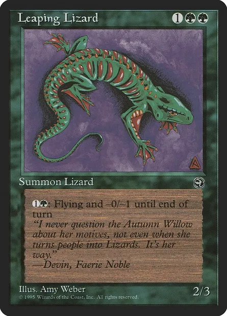 Leaping Lizard, Magic card HML 90 — Homelands set