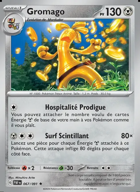 Gromago, carte Pokémon PAF 067 — extension Destinées de Paldea