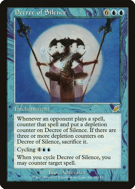 Décret de silence, carte Magic SCG 32 — extension Fléau