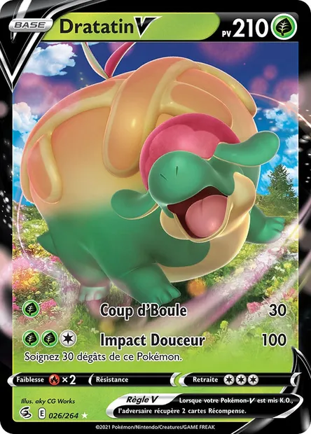 Dratatin V, carte Pokémon FST 26 — extension Poing de Fusion