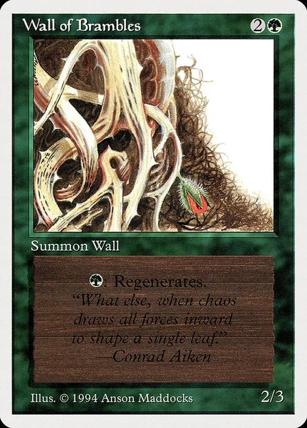 Wall of Brambles, Magic card SUM 224 — Summer Magic / Edgar set