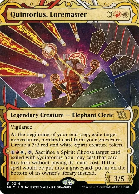 Quintorius, Loremaster, Magic card MOM 314 — March of the Machine set