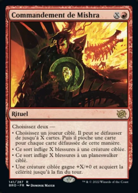 Commandement de Mishra, carte Magic BRO 141 — extension La Guerre Fratricide