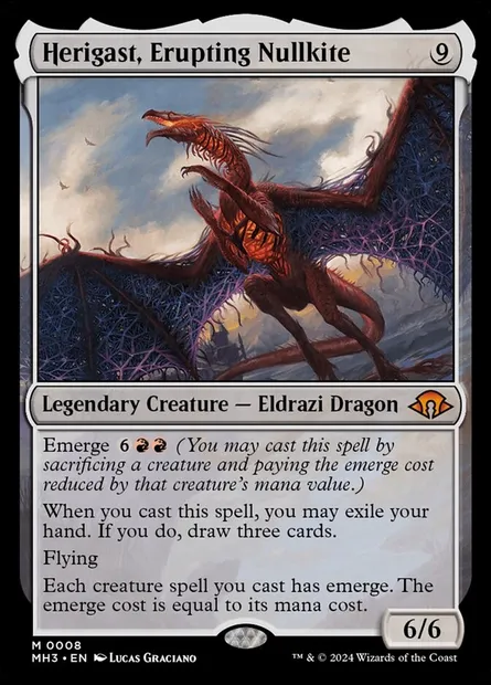 Herigast, Erupting Nullkite, Magic card MH3 8 — Modern Horizons 3 set