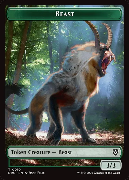 Beast, carte Magic TDRC 10 — extension Aetherdrift Commander Tokens