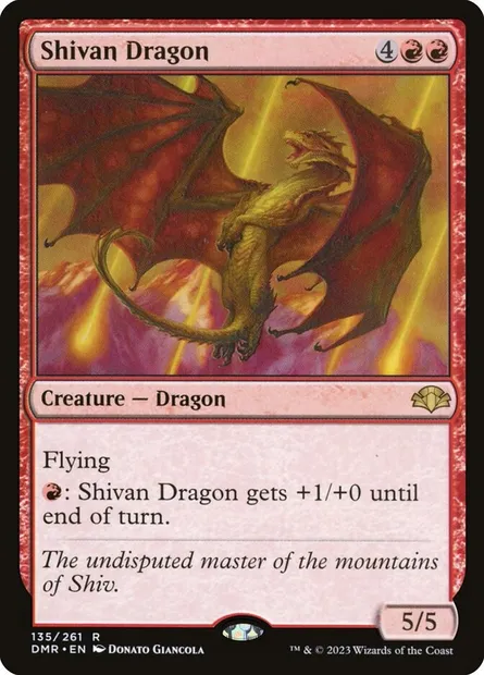 Shivan Dragon, Magic card DMR 135 — Dominaria Remastered set