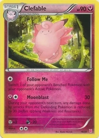 Clefable, Pokémon card TK7B 016 — XY Trainer Kit: Wigglytuff set