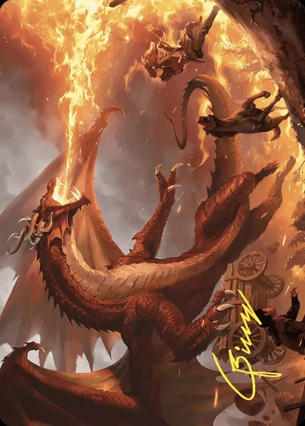 Realm-Scorcher Hellkite // Realm-Scorcher Hellkite, Magic card AWOE 19 — Wilds of Eldraine Art Series set