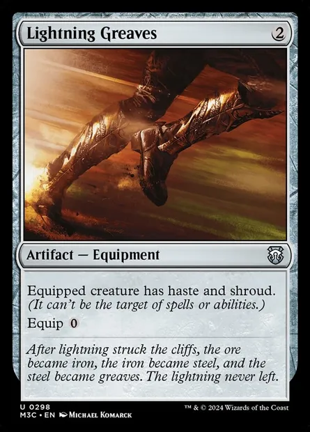 Lightning Greaves, Magic card M3C 298 — Modern Horizons 3 Commander set