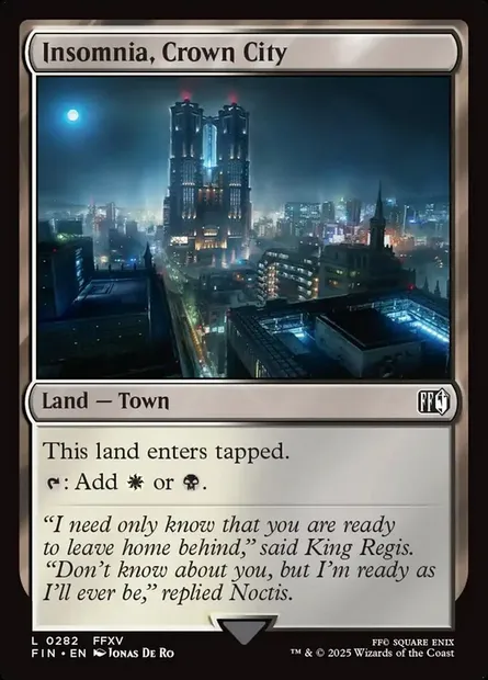 Insomnia, Crown City, Magic card FIN 282 — Final Fantasy set