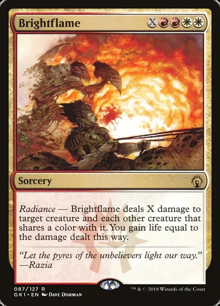 Brightflame, Magic card GK1 87 — GRN Guild Kit set