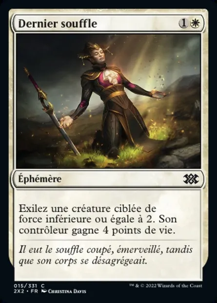 Dernier souffle, carte Magic 2X2 15 — extension Double Masters 2022