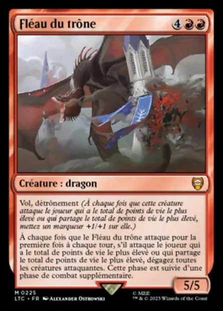 Fléau du trône, carte Magic LTC 225 — extension Tales of Middle-earth Commander