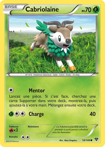 Cabriolaine, carte Pokémon XY 18 — extension XY