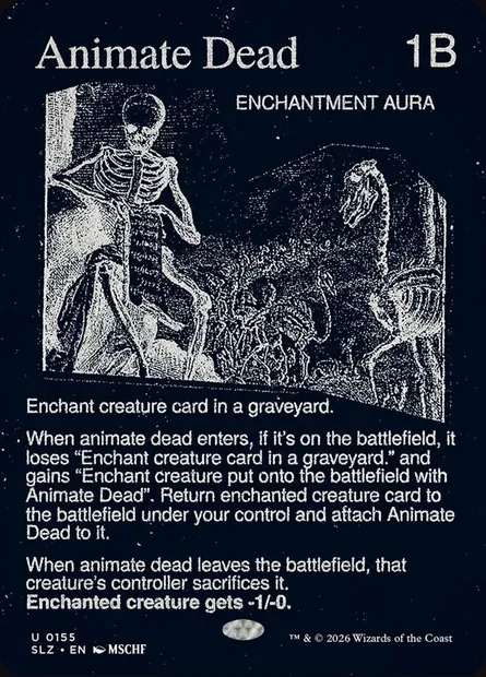 Animate Dead, Magic card SLZ 155 — The Zeta Set set