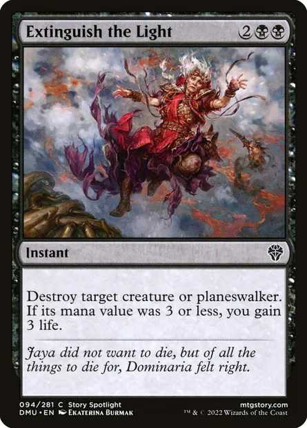 Extinguish the Light, Magic card DMU 94 — Dominaria United set