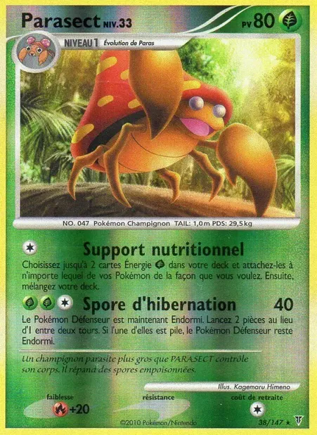 Parasect, carte Pokémon SV 38 — extension Vainqueurs Suprêmes