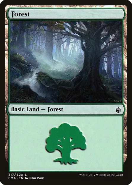 Forêt, carte Magic CMA 317 — extension Commander Anthology