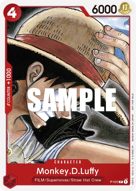 Monkey D. Luffy, carte One Piece P-022 — extension Carte promo