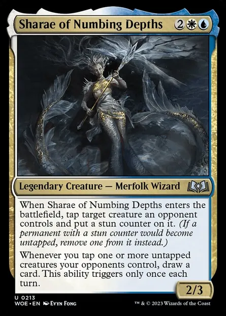 Sharae of Numbing Depths, Magic card WOE 213 — Wilds of Eldraine set