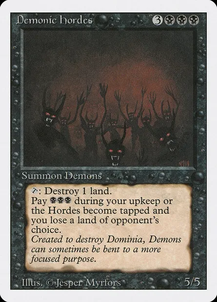 Demonic Hordes, Magic card 3ED 104 — Revised Edition set