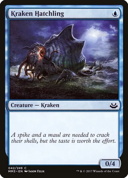 Kraken Hatchling, Magic card MM3 42 — Modern Masters 2017 set