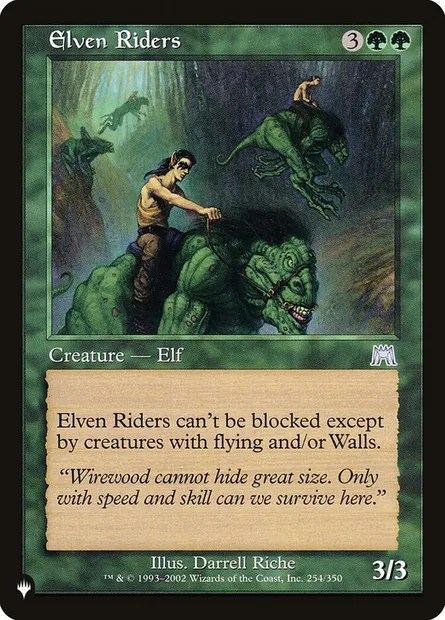Cavaliers elfes, carte Magic PLST ONS-254 — extension The List