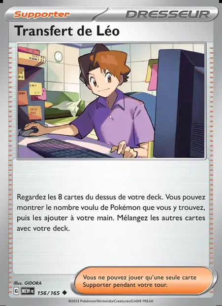 Transfert de Léo, carte Pokémon MEW 156 — extension 151