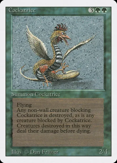 Cocatrix, carte Magic 3ED 189 — extension Revised Edition