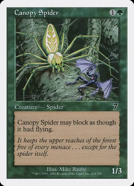 Canopy Spider, Magic card 7ED 234 — Seventh Edition set