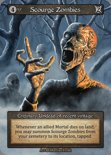 Scourge Zombies, Sorcery card ALP 145 — Alpha set