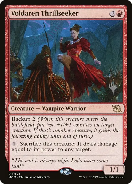 Voldaren Thrillseeker, Magic card PMOM 171p — March of the Machine Promos set