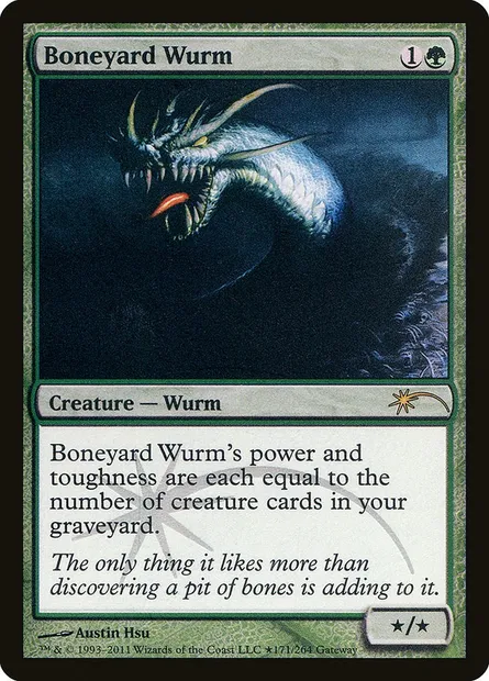 Boneyard Wurm, Magic card PW11 84 — Wizards Play Network 2011 set