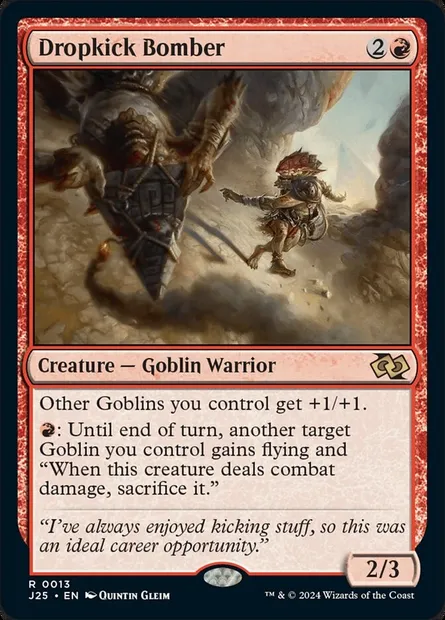 Dropkick Bomber, Magic card J25 13 — Foundations Jumpstart set