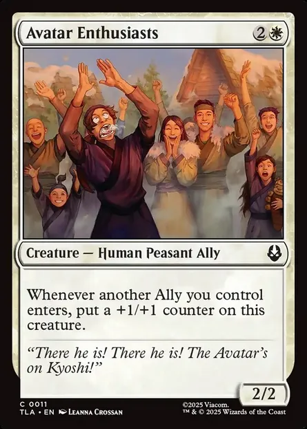 Avatar Enthusiasts, Magic card TLA 11 — Avatar: The Last Airbender set