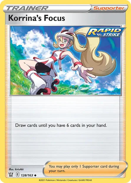 Korrina's Focus, Pokémon card BST 128 — Battle Styles set