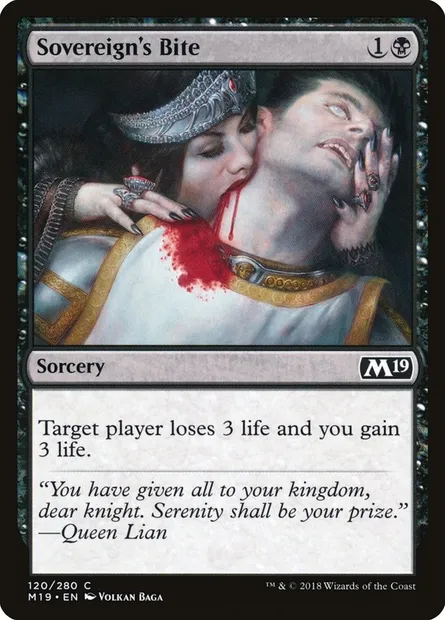 Sovereign's Bite, Magic card M19 120 — Core Set 2019 set