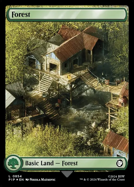 Forest, Magic card PIP 854 — Fallout set