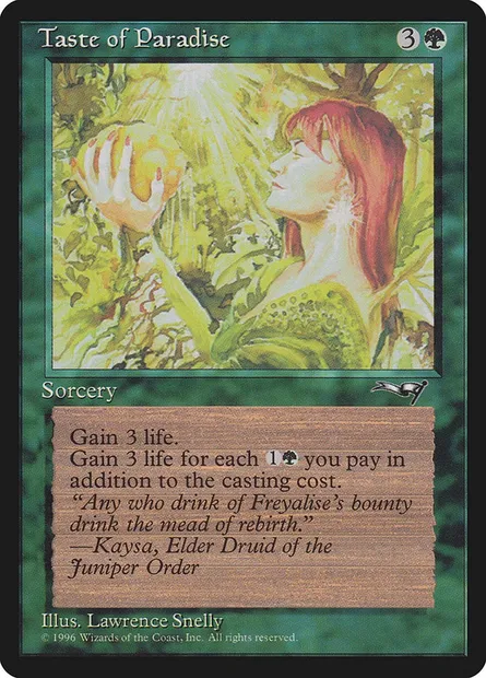 Taste of Paradise, Magic card ALL 100a — Alliances set